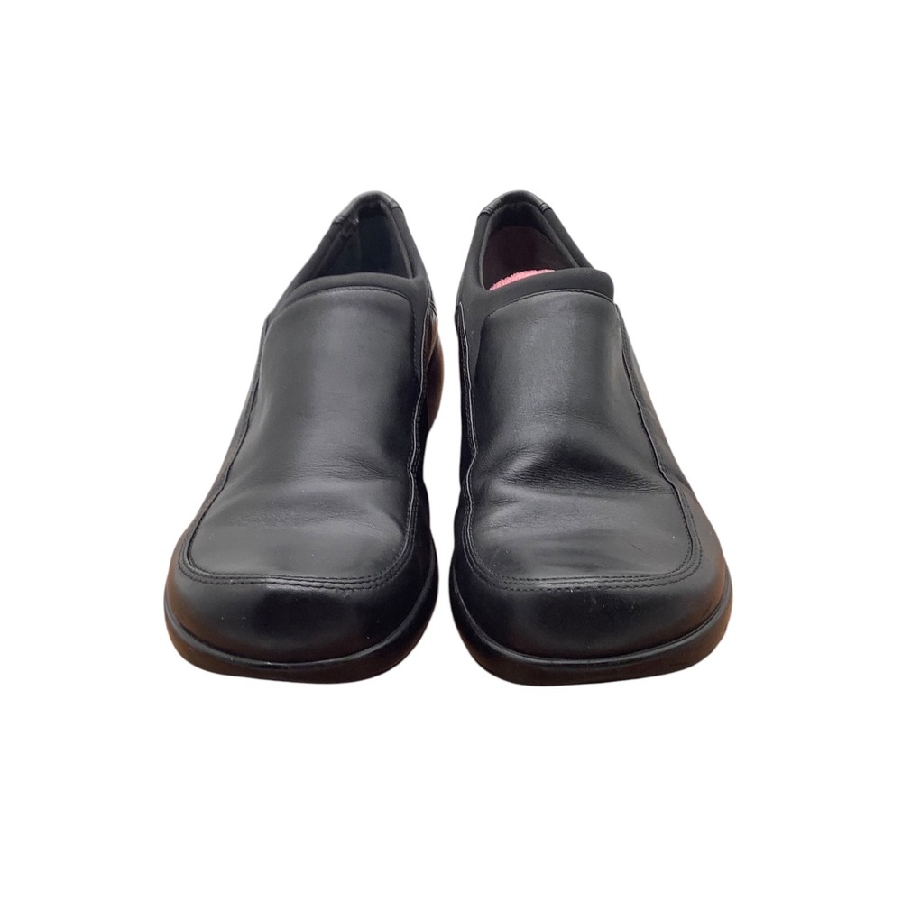 Easy Spirit Black Leather‎ Slip On Loafers Womens 10M Square Toe Comfort Shoes